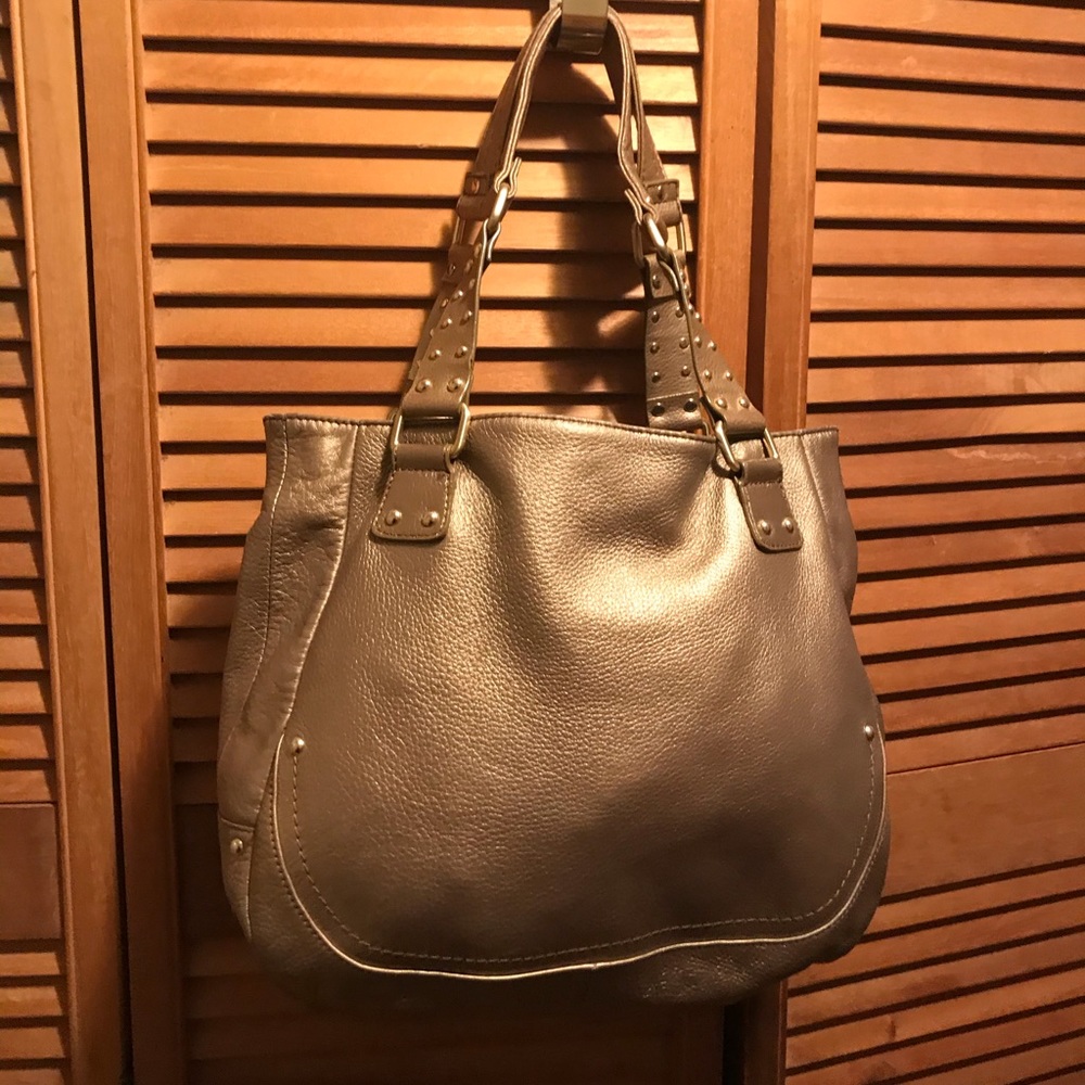 Kenneth Cole Reaction Gold Pebble Leather Bag